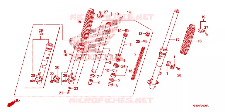 FOURCHE Honda MOTO 230 CRF 2003  CRF230F3