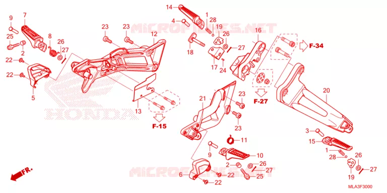 REPOSE PIED Honda MOTO 1100 REBEL 2023  CMX1100AP