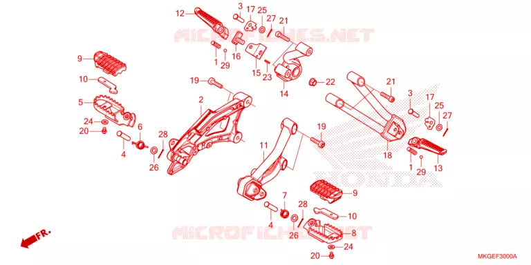 REPOSE PIED Honda MOTO 500 REBEL 2023  CMX500AP_PH