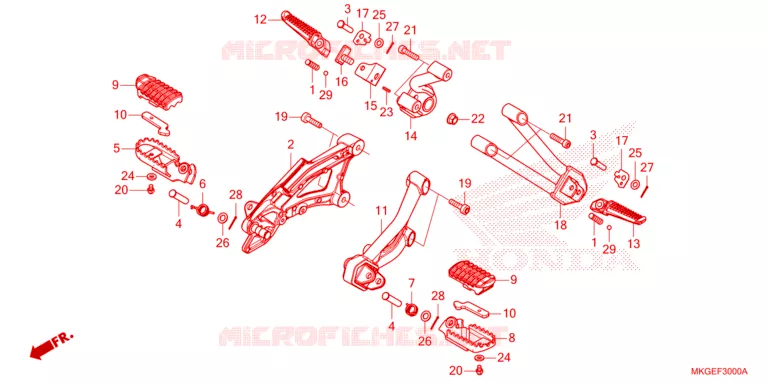 REPOSE PIED Honda MOTO 500 REBEL 2023  CMX500AP_PH