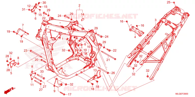 CADRE Honda MOTO 1100 AFRICA-TWIN 2023  CRF1100A2P
