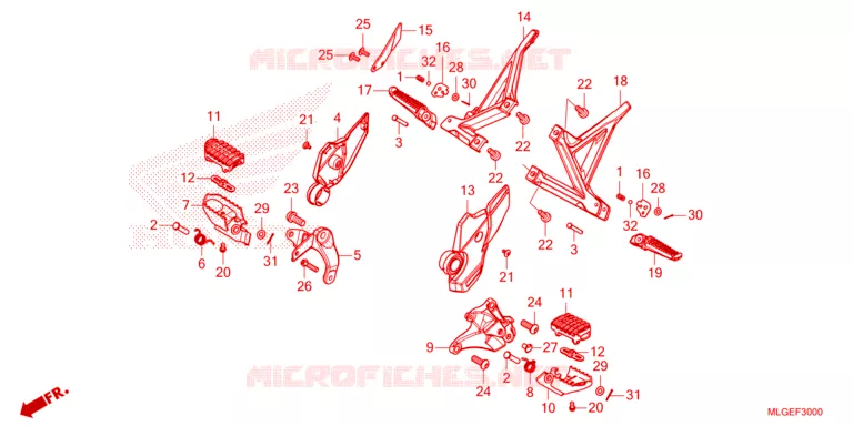 REPOSE PIED Honda MOTO 1100 AFRICA-TWIN 2023  CRF1100AP
