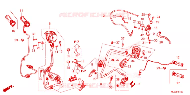 LEVIER DE GUIDON - CABLE - COMMODO Honda MOTO 1100 AFRICA-TWIN 2023  CRF1100AP