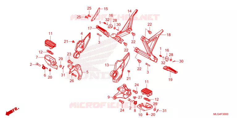 REPOSE PIED Honda MOTO 1100 AFRICA-TWIN 2023  CRF1100AP