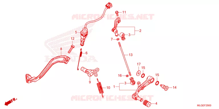 PEDALE Honda MOTO 1100 AFRICA-TWIN 2023  CRF1100DP