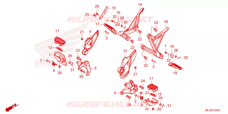 REPOSE PIED Honda MOTO 1100 AFRICA-TWIN 2023  CRF1100DP