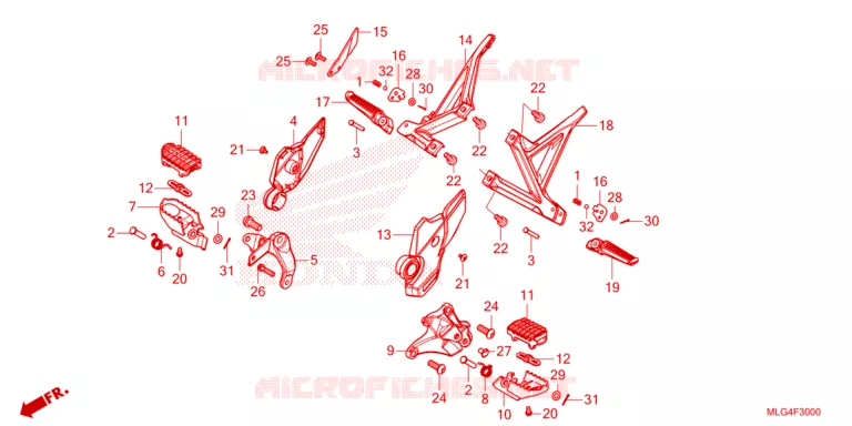 REPOSE PIED Honda MOTO 1100 AFRICA-TWIN 2023  CRF1100DP