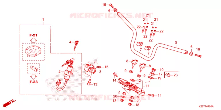 GUIDON Honda MOTO 1100 AFRICA-TWIN 2023  CRF1100DP