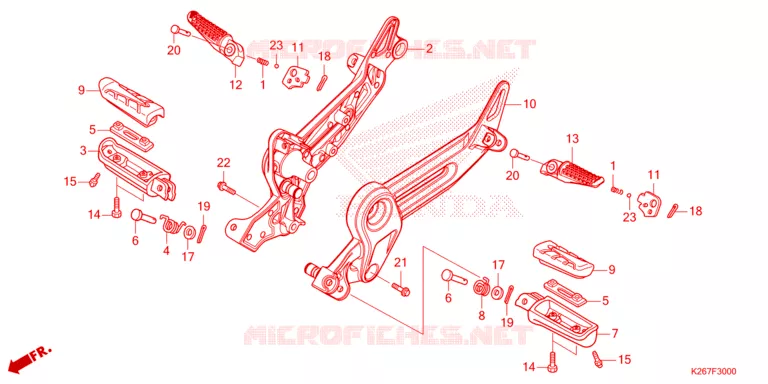 REPOSE PIED Honda MOTO 125 MSX 2022  MSX125AN