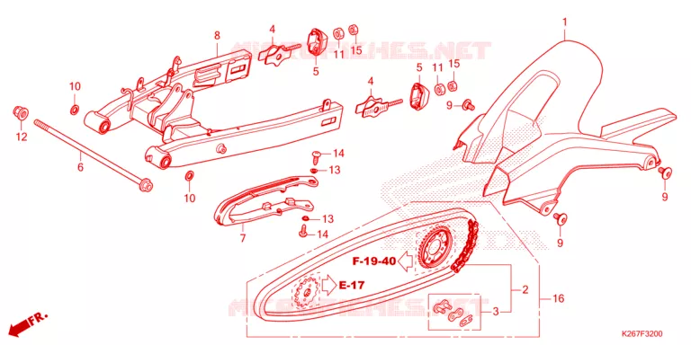BRAS OSCILLANT Honda MOTO 125 MSX 2023  MSX125AP
