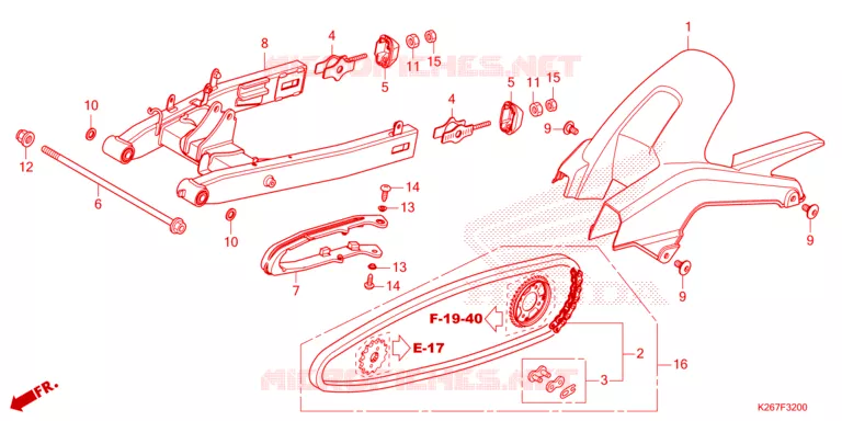 BRAS OSCILLANT Honda MOTO 125 MSX 2023  MSX125AP