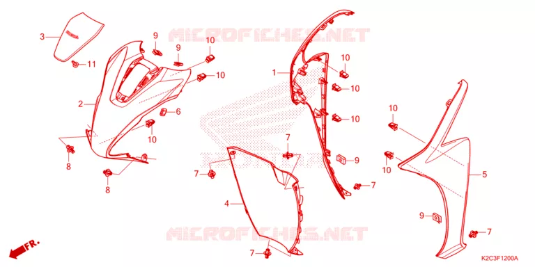 CARENAGE AVANT Honda SCOOTER 110 DIO 2021  NSC110M