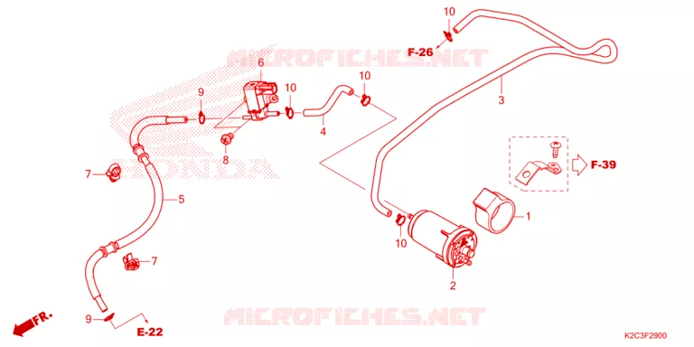 SYSTÈME DE RECYCLAGE DES GAZ Honda SCOOTER 110 DIO 2021  NSC110M