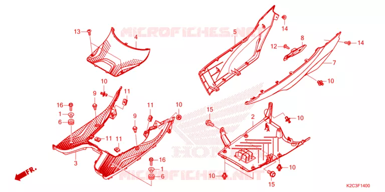 MARCHE PIEDS Honda SCOOTER 110 VISION 2024  NSC110P