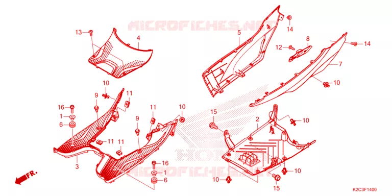 MARCHE PIEDS Honda SCOOTER 110 VISION 2024  NSC110P