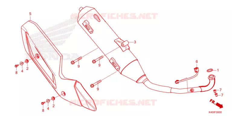 SILENCIEUX D'ECHAPPEMENT Honda SCOOTER 125 FORZA 2023  NSS125ADP