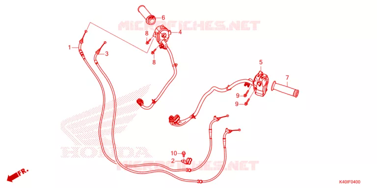 COMMODO - LEVIER - CABLE Honda SCOOTER 125 FORZA 2023  NSS125ADP