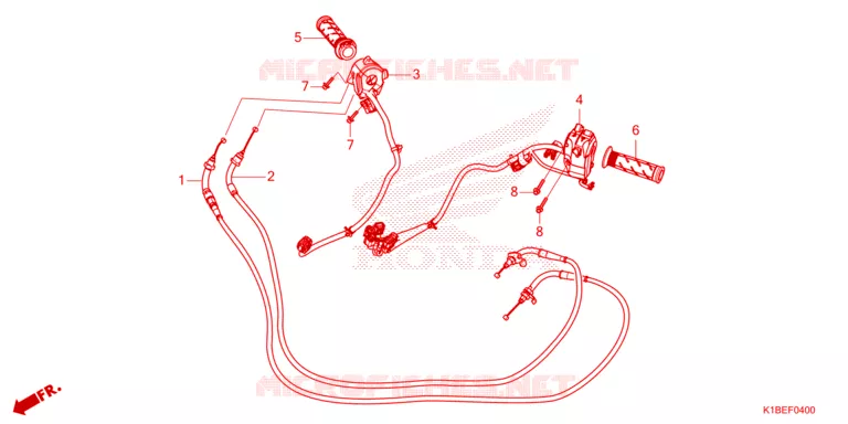 COMMODO - LEVIER - CABLE Honda SCOOTER 250 FORZA 2023  NSS250AP
