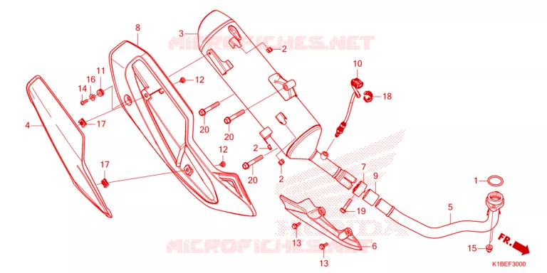 SILENCIEUX D'ECHAPPEMENT Honda SCOOTER 350 FORZA 2023  NSS350AP