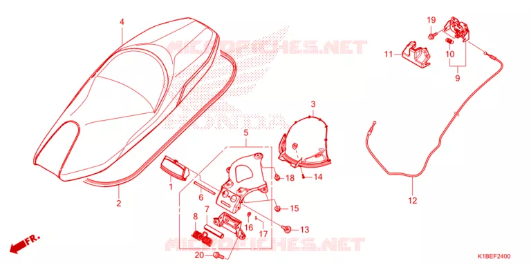 SELLE Honda SCOOTER 350 FORZA 2023  NSS350AP