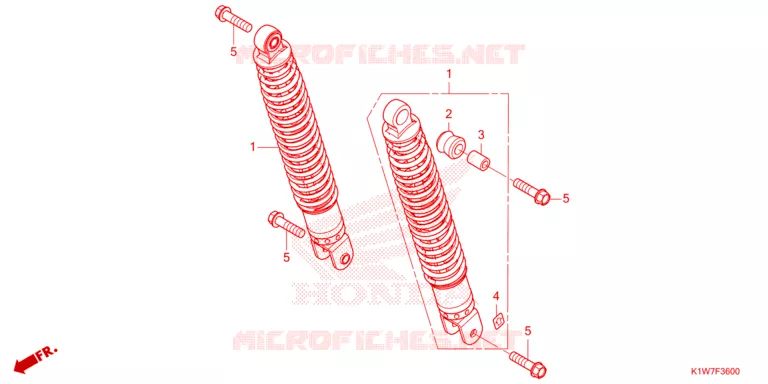 AMORTISSEUR ARRIERE Honda SCOOTER 350 SH 2023  SH350ASP
