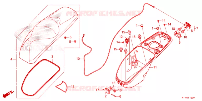 COFFRE- SELLE Honda SCOOTER 350 SH 2023  SH350ASP