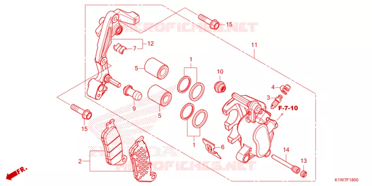 ETRIER DE FREIN AVANT Honda SCOOTER 350 SH 2023  SH350ASP