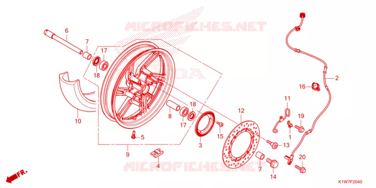 ROUE AVANT Honda SCOOTER 350 SH 2023  SH350ASP