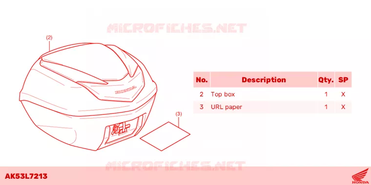 TOP CASE B *NH1* Honda SCOOTER 350 SH 2023  SH350ASP