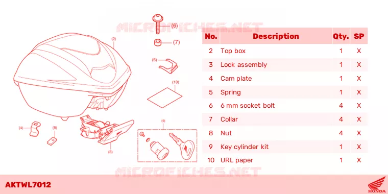 TOP CASE *NHC81M* Honda SCOOTER 350 SH 2023  SH350ASP