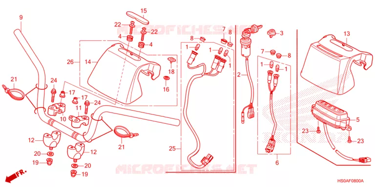 GUIDON Honda ATV 250 FOURTRAX 2021  TRX250TEM