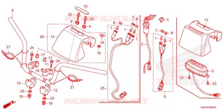 GUIDON Honda ATV 250 FOURTRAX 2021  TRX250TEM