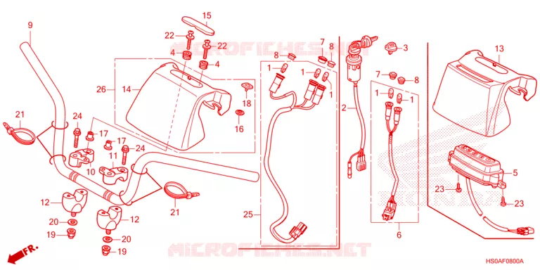 GUIDON Honda ATV 250 FOURTRAX 2021  TRX250TMM