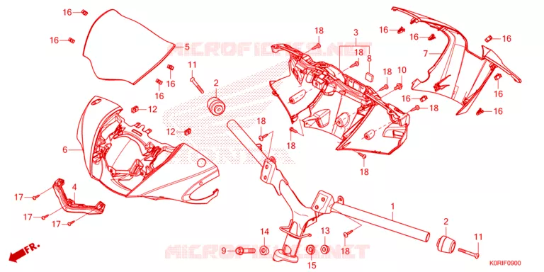 GUIDON - CARENAGE Honda SCOOTER 150 SH 2023  SH150ADP
