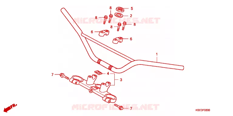 GUIDON - TE DE FOURCHE Honda MOTO 150 CRF 2009  CRF150RB9