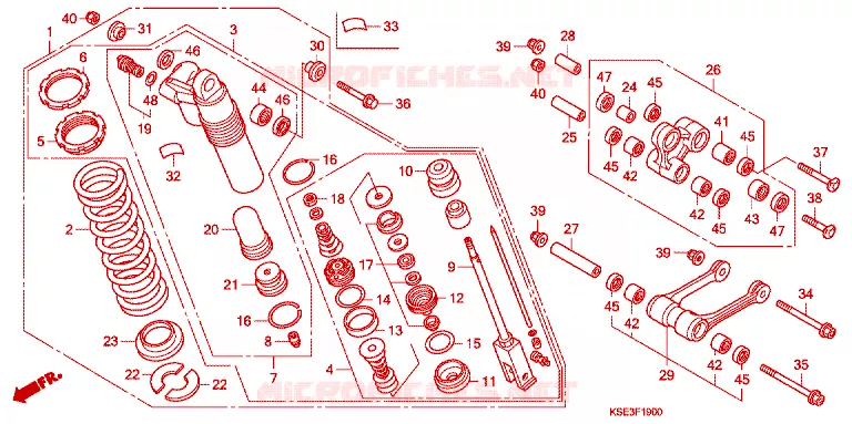 AMORTISSEUR ARRIERE Honda MOTO 150 CRF 2009  CRF150RB9