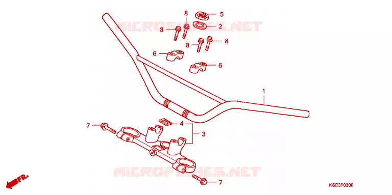 GUIDON - TE DE FOURCHE Honda MOTO 150 CRF 2011  CRF150RB9