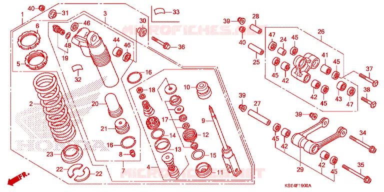 AMORTISSEUR ARRIERE Honda MOTO 150 CRF 2007  CRF150R7