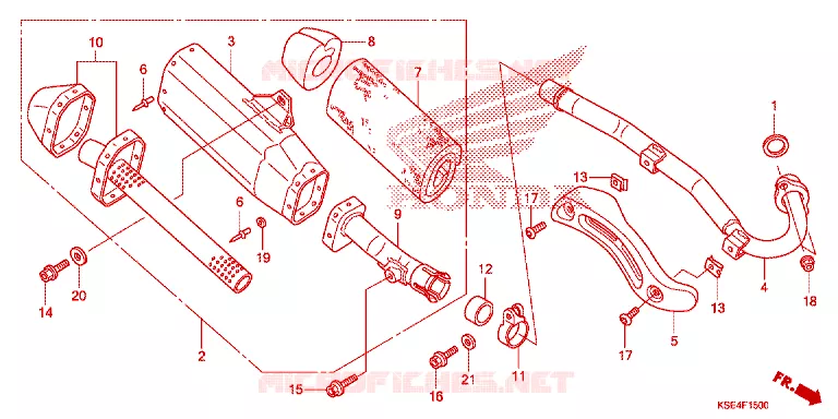 SILENCIEUX D'ECHAPPEMENT Honda MOTO 150 CRF 2007  CRF150R7