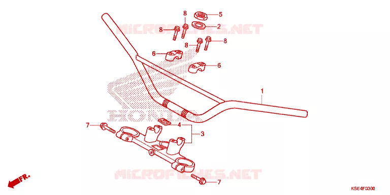 GUIDON - TE DE FOURCHE Honda MOTO 150 CRF 2009  CRF150R9