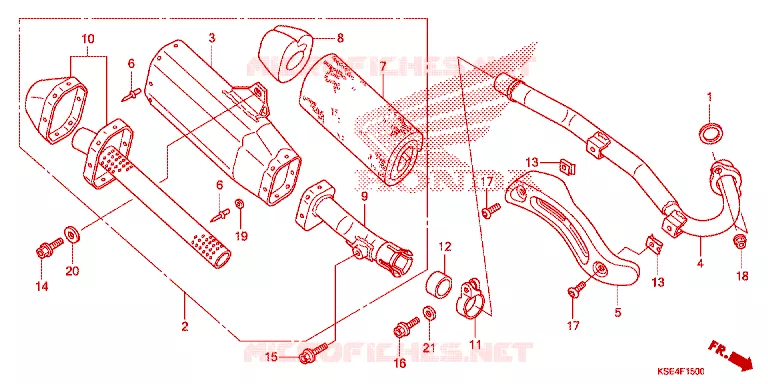 SILENCIEUX D'ECHAPPEMENT Honda MOTO 150 CRF 2011  CRF150R9