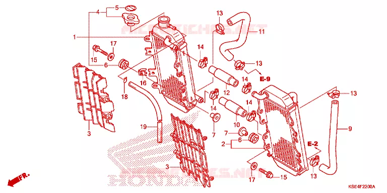 RADIATEUR Honda MOTO 150 CRF 2008  CRF150RB8