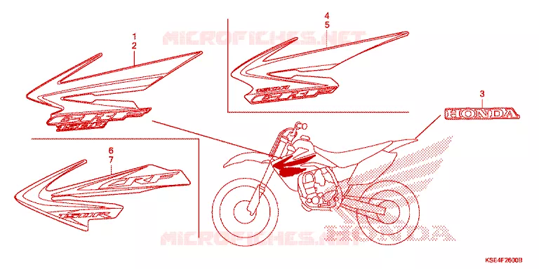 AUTOCOLLANTS Honda MOTO 150 CRF 2008  CRF150RB8