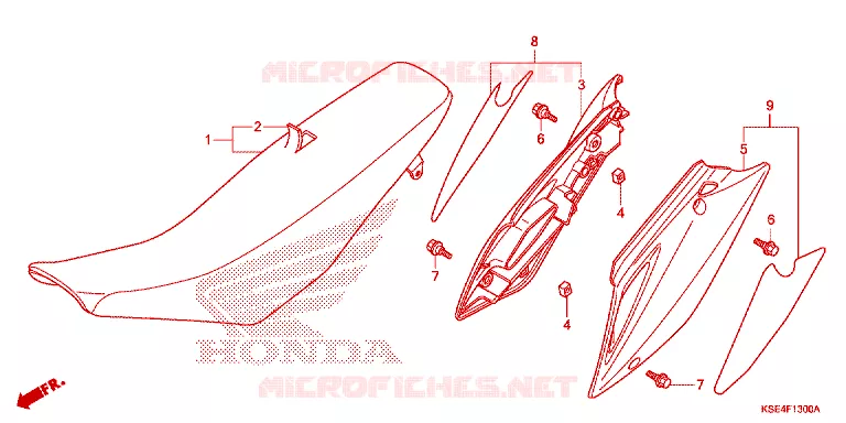 SELLE - CARENAGE Honda MOTO 150 CRF 2008  CRF150RB8
