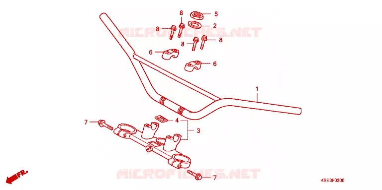 GUIDON - TE DE FOURCHE Honda MOTO 150 CRF 2009  CRF150R9