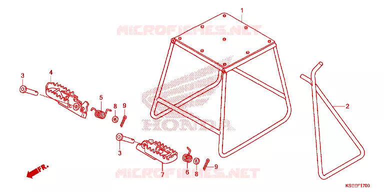 BEQUILLE - REPOSE PIEDS Honda MOTO 150 CRF 2014  CRF150RBE