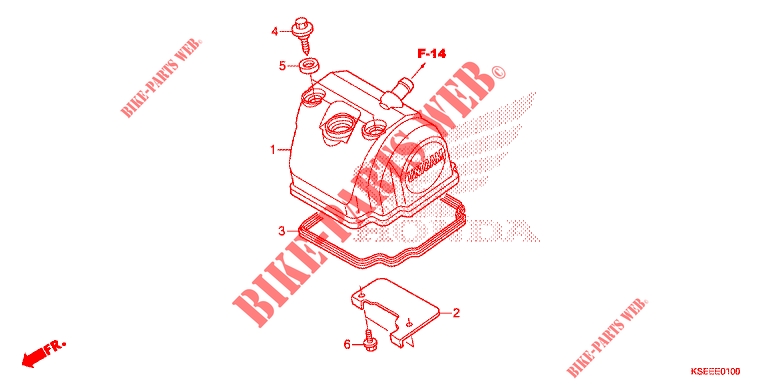 COUVRE CULASSE pour Honda CRF 150 R BIG WHEELS de 2014