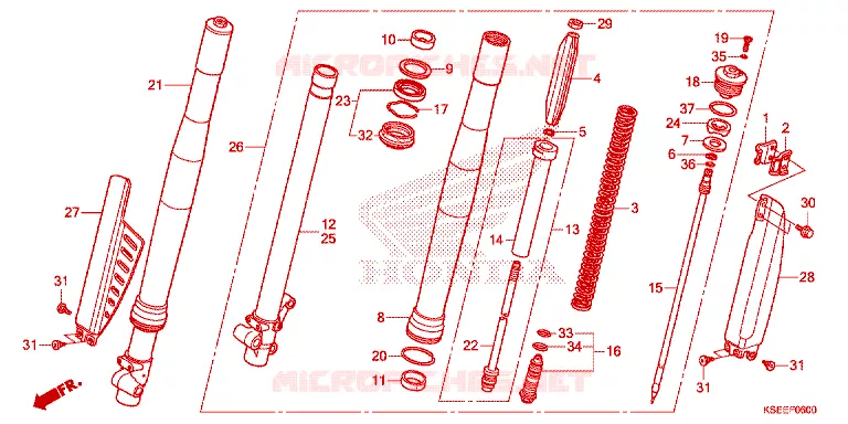 FOURCHE Honda MOTO 150 CRF 2017  CRF150RBE