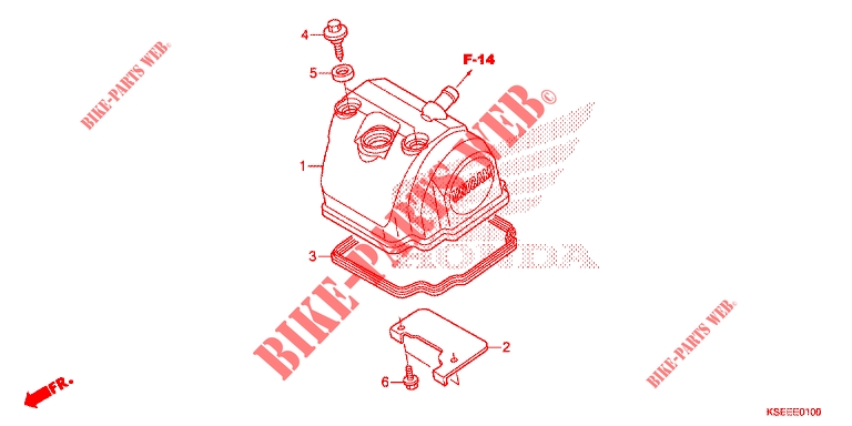 COUVRE CULASSE pour Honda CRF 150 R BIG WHEELS de 2013