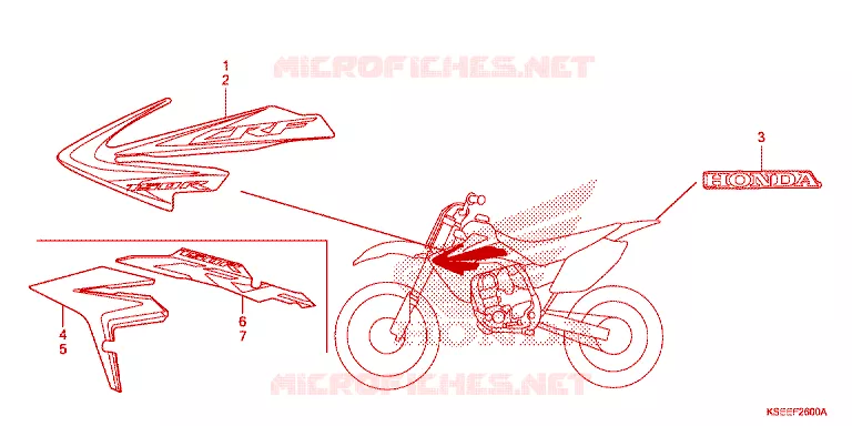 AUTOCOLLANTS Honda MOTO 150 CRF 2013  CRF150RD